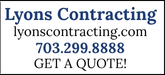 Lyons Contracting Sponsorship Banner