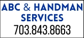 ABC & Handman Services Sponsorship Banner